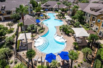 Drone view of pool